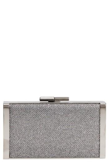Jimmy Choo J Glitter Box Clutch - Grey