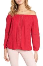 Women's Cupcakes And Cashmere Havyn Off-the-shoulder Top, Size - Pink