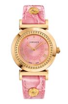 Women's Versace 'vanity' Leather Strap Watch, 35mm
