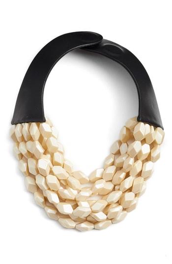 Women's Fairchild Baldwin Oval Bella Beaded Collar Necklace