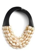 Women's Fairchild Baldwin Oval Bella Beaded Collar Necklace
