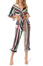 Women's Red Carter Tie Cropped Cover-up Pants
