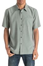Men's Quiksilver Waterman Collection 'cane Island' Regular Fit Short Sleeve Sport Shirt, Size - Grey