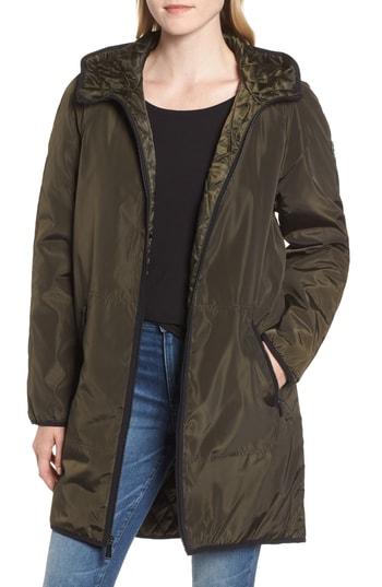 Women's Michael Michael Kors Quilted Lining Parka - Green