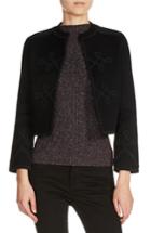 Women's Maje Officer Collar Cardigan - Black