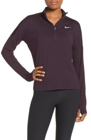 Women's Nike Dry Element Half Zip Top - Red
