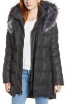 Women's The North Face Hey Mama Water Repellent 550 Fill Power Down Parka With Faux Fur Trim - Grey