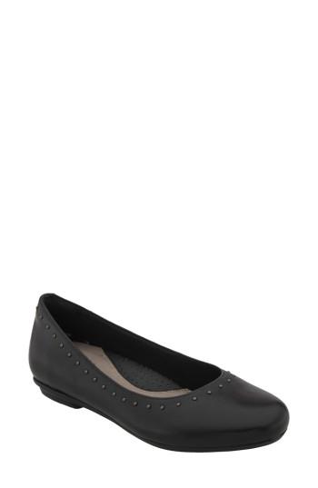 Women's Earth Anthem Studded Flat M - Black