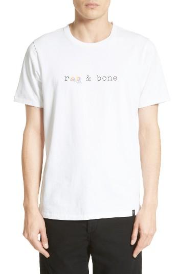 Men's Rag & Bone Glitch Logo T-shirt - White