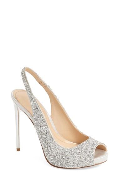 Women's Imagine Vince Camuto 'pavi' Slingback Peep Toe Pump M - Metallic