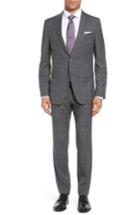 Men's Boss Novan/ben 5 Trim Fit Windowpane Wool Suit