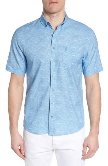 Men's Johnnie-o Cole Regular Fit Sport Shirt, Size - Green