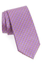 Men's Canali Micro Medallion Silk Tie, Size - Purple