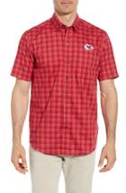 Men's Cutter & Buck Kansas City Chiefs - Fremont Regular Fit Check Sport Shirt - Red