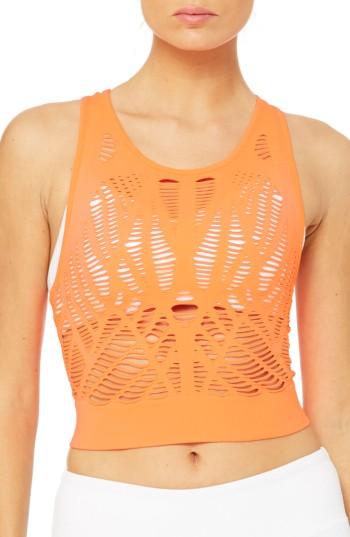 Women's Alo Vixen Crop Tank - Orange