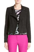 Women's Armani Jeans Crepe Moto Jacket - Black