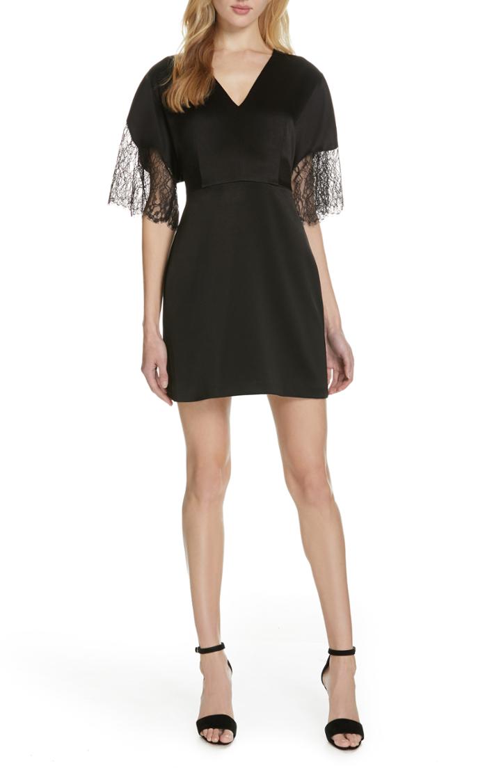 Women's Tanya Taylor Kyra Lace Trim Satin Minidress
