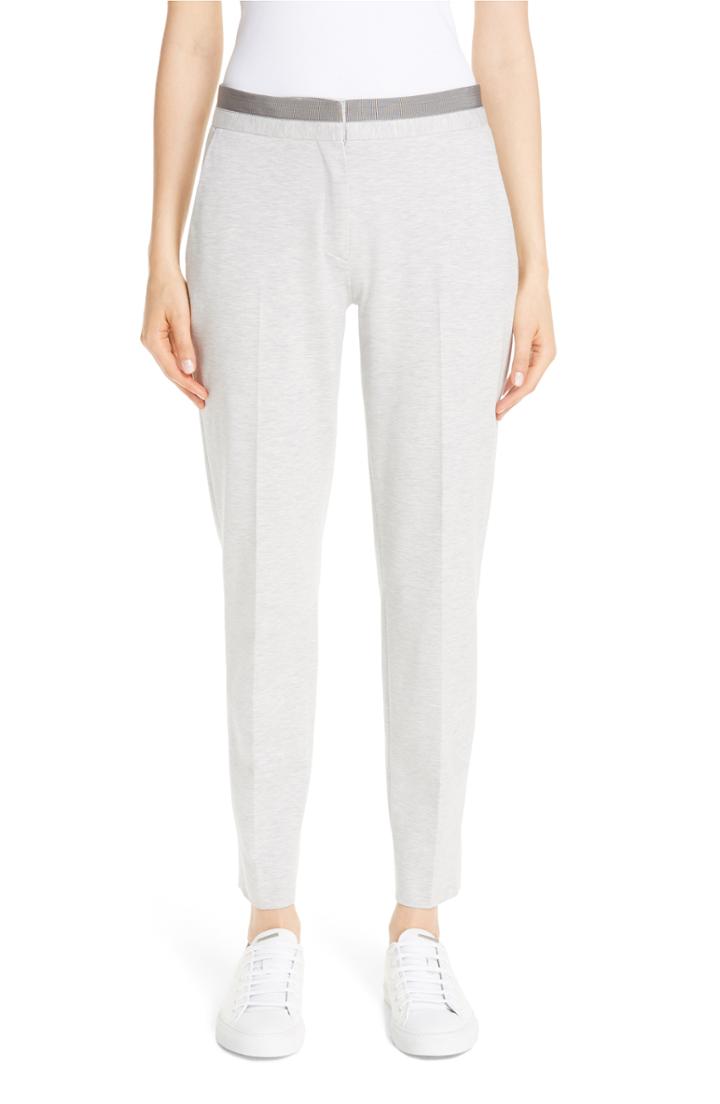 Women's Fabiana Filippi Jersey Pants Us / 38 It - Grey