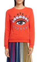 Women's Kenzo Embroidered Eye Sweatshirt, Size - Red