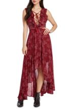 Women's Willow & Clay Print High/low Maxi Dress - Red