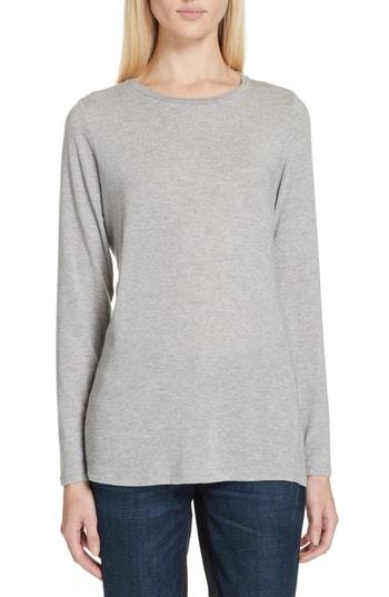 Women's Eileen Fisher Tencel Lyocell Blend Top, Size - Grey