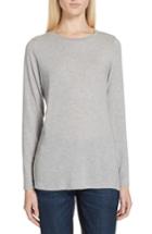 Women's Eileen Fisher Tencel Lyocell Blend Top, Size - Grey