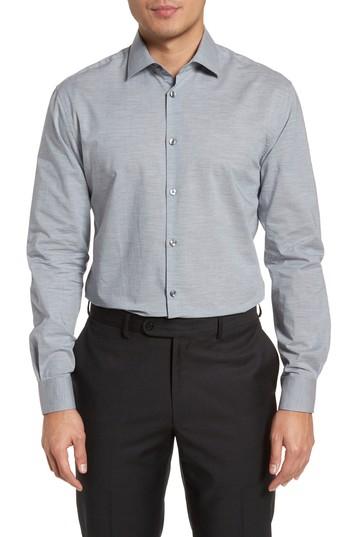Men's John Varvatos Star Usa Slim Fit Stretch Solid Dress Shirt .5r - Blue