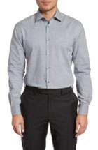 Men's John Varvatos Star Usa Slim Fit Stretch Solid Dress Shirt .5r - Blue