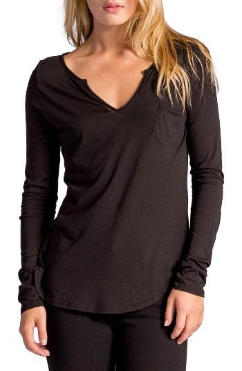 Women's Lamade Split Neck Tee - Black