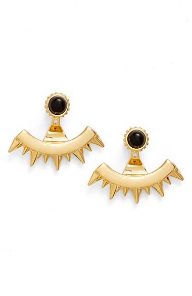 Women's Ettika Onyx Spike Ear Jackets