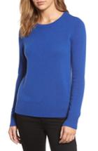 Women's Halogen Crewneck Cashmere Sweater, Size - Blue
