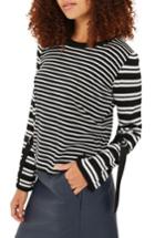 Women's Topshop Buckle Cuff Stripe Sweater Us (fits Like 0-2) - Ivory