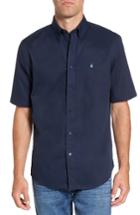 Men's Nordstrom Men's Shop Traditional Fit Short Sleeve Sport Shirt - Blue