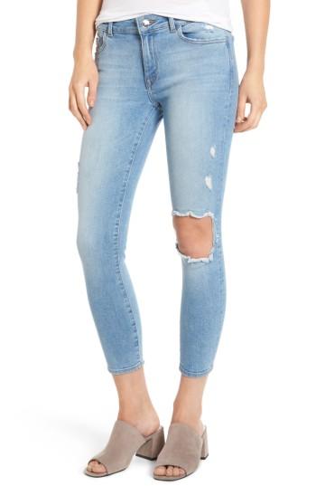 Women's Dl1961 Florence Instasculpt Ripped Crop Skinny Jeans - Blue