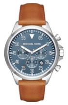 Men's Michael Kors 'gage' Chronograph Leather Strap Watch, 45mm