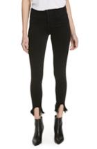 Women's Frame Le High Shredded Curved Hem Skinny Jeans - Black