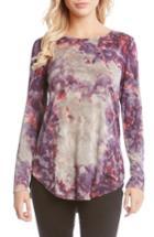 Women's Karen Kane Tie-dye Shirttail Tee - Purple