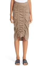 Women's Zero + Maria Cornejo Gemma Ruched Marine Twill Skirt