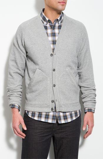 Wallin & Bros. Patch Pocket Sweatshirt Cardigan Gray Heather X-Large