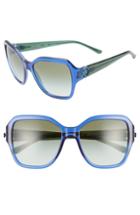 Women's Tory Burch Reva 56mm Square Sunglasses - Transparent Light Blue