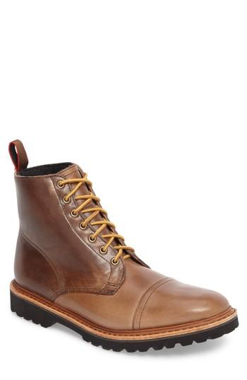 Men's Allen Edmonds Vancouver Water Resistant Cap Toe Boot .5 D - Brown