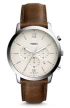 Men's Fossil Neutra Chronograph Leather Strap Watch, 44mm