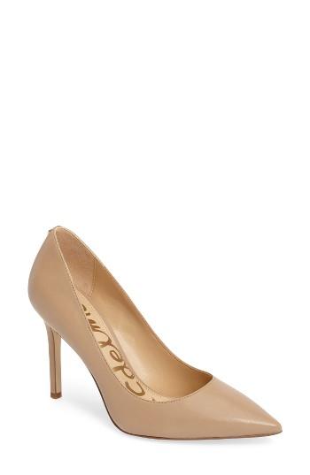 Women's Sam Edelman Hazel Pointy Toe Pump .5 N - Beige