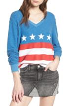 Women's Wildfox Miss America Colorblock Sweatshirt - Blue