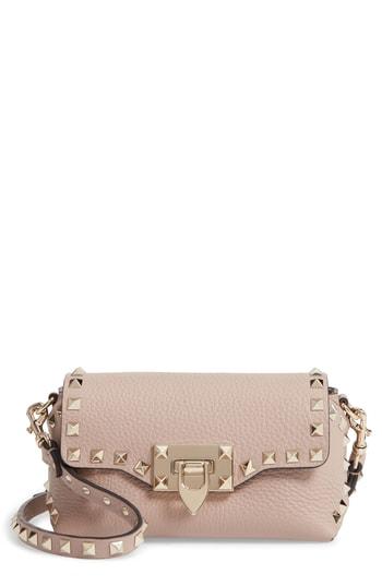 Valentino Garavani Rockstud Mini Calfskin Leather Crossbody -