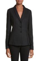 Women's Armani Jeans Side Pleat Blazer Us / 38 It - Black