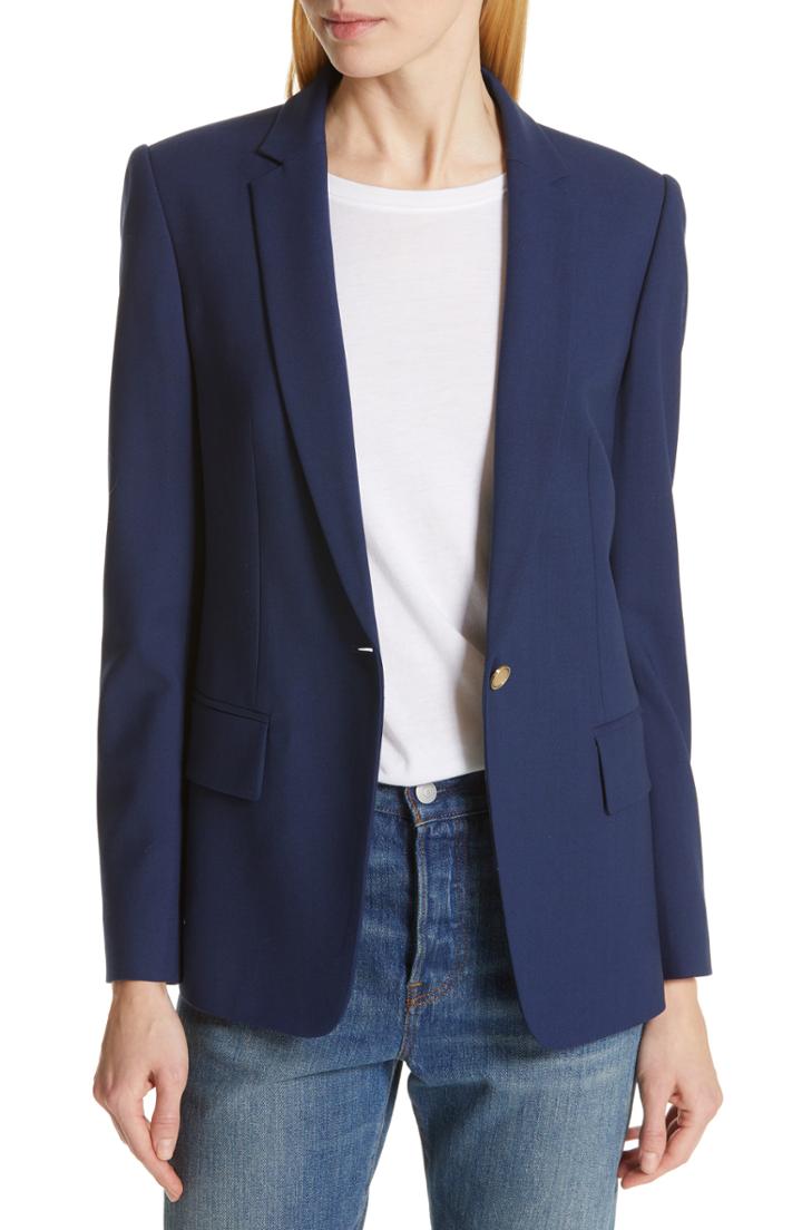 Women's Club Monaco Borrem Single Button Blazer - Blue