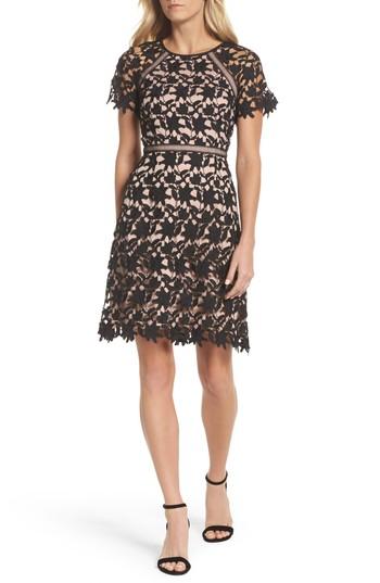 Women's Adrianna Papell Ava Lace Sheath Dress - Black