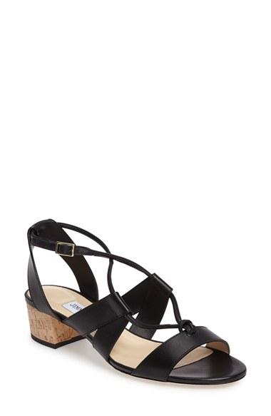 Women's Jimmy Choo Margo Ghillie Laced Sandal Us / 34eu - Black
