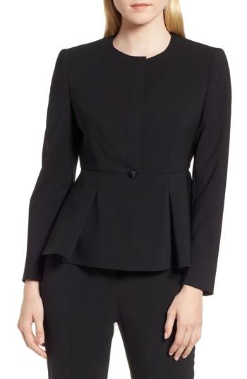 Women's Boss Jolanna Peplum Suit Jacket - Black